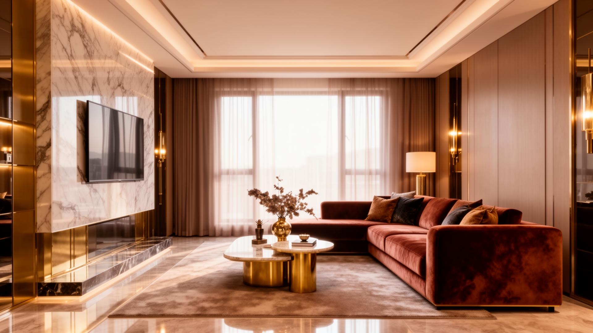 Luxury living room with elegant furnishings